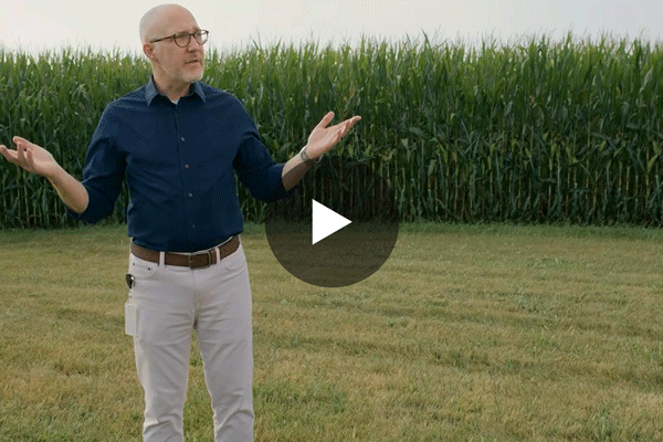 Open up video for blog. Man standing in corn field explaining something