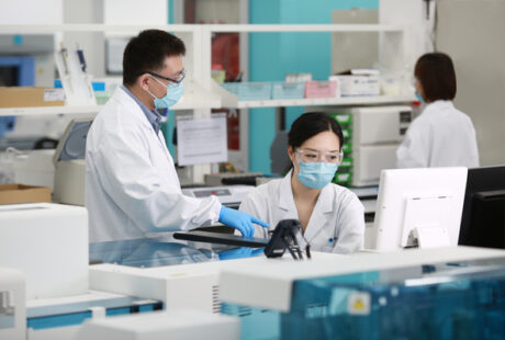 Group of scientists working in a lab
